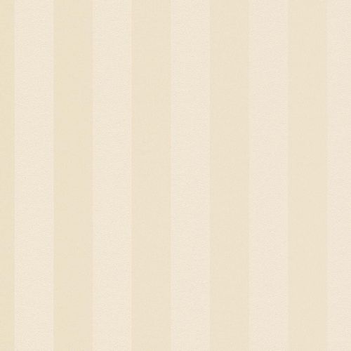 Non-woven wallpaper striped plain ivory glitter 37227-3