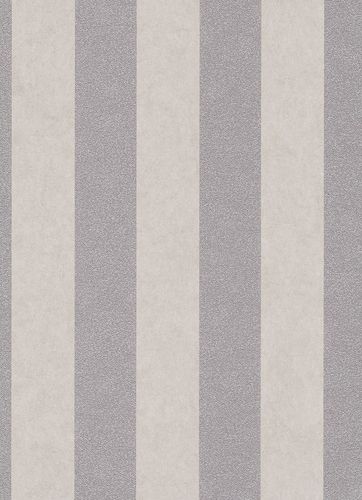 Stripes non-woven wallpaper taupe grey glossy 10077-02