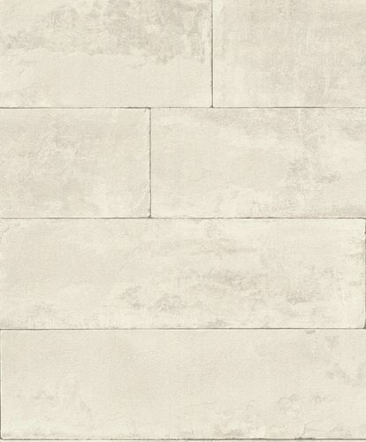 Non-woven wallpaper stone optic lightgrey 426007