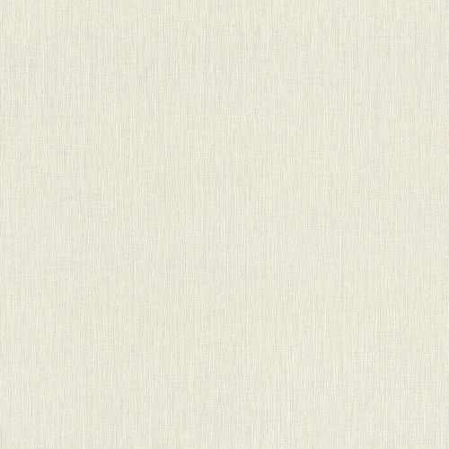 Non-woven wallpaper plain white silver 550412