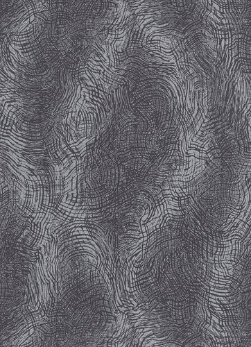 Non-woven wallpaper swirl pattern black 10082-10