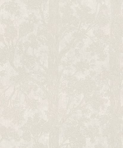 Non-Woven Wallpaper Trees grey metallic 298801