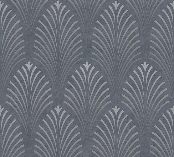 Non-woven wallpaper art deco pattern anthracite 37482-2