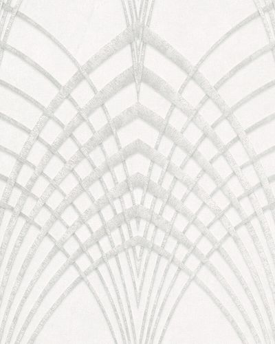 Non-Woven Wallpaper Art Deco Design grey white 32277