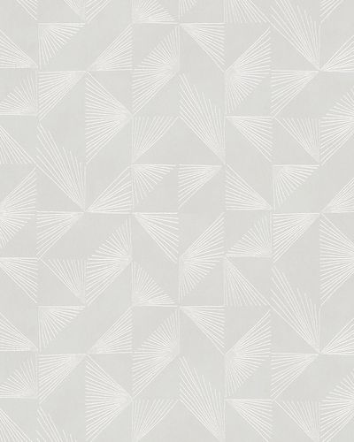 Non-woven wallpaper geomatrical grey silver 31842