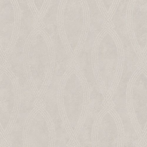 Non-Woven Wallpaper Ikat Graphic beige metallic 84860