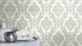 Non-Woven Wallpaper Baroque white silver Glitter 541625 4