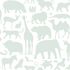 Non-Woven Wallpaper exotic animals white green 139053 1