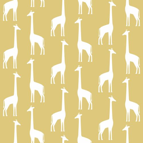 Kidsroom Non-Woven Wallpaper giraffes yellow 139059