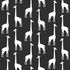 Kidsroom Non-Woven Wallpaper giraffes black white 139062 1