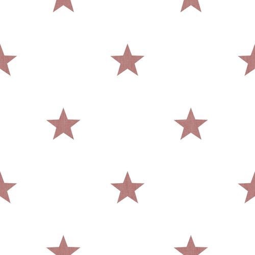 Non-woven wallpaper stars white red 111066