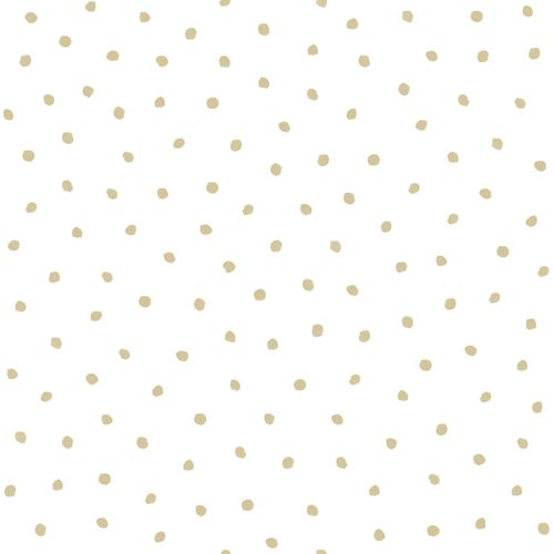 Kids non-woven wallpaper spots white gold glossy 347673