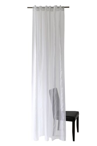 Loop Curtain Homing Stripes white semi-transparent