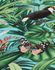 Non-woven wallpaper jungle floral blue green black 10121-18 3