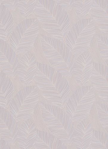 Non-woven wallpaper palm leaves greige blue 10125-38