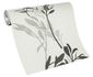 Non-woven wallpaper floral branch white black 10138-10 2