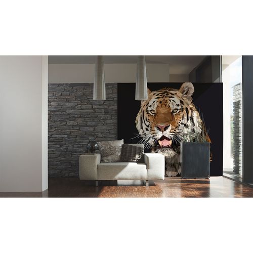 Photo Wallpaper Tiger Polygon beige AS Creation DD108920