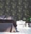 Wallpaper non-woven floral grid black green 37740-3 5