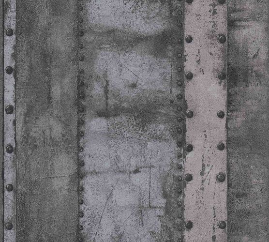 Wallpaper non-woven iron optic anthracite 37743-4