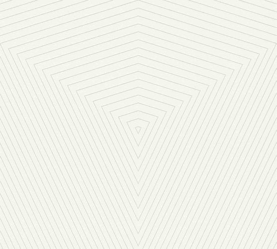 Non-woven wallpaper geometrical white grey-silver 37522-1