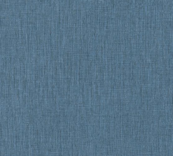 Non-woven wallpaper textured plain blue black 37952-1