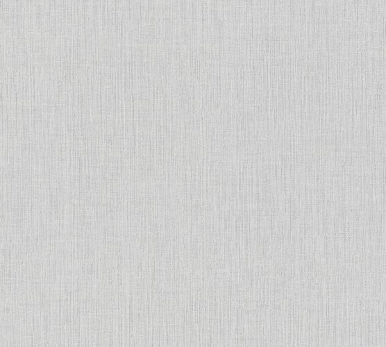 Non-woven wallpaper textured plain grey-white 37952-3