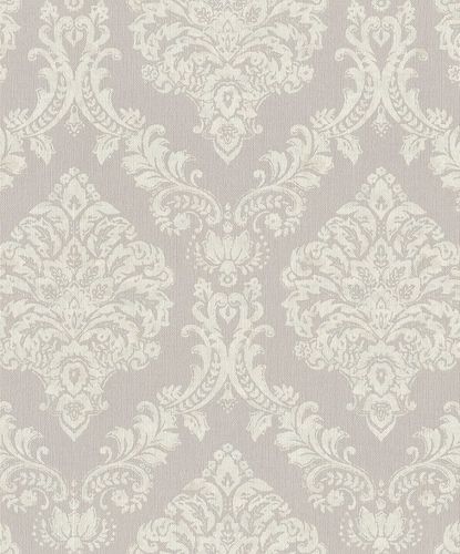 Non-Woven Wallpaper Rasch Opulent grey white 421125