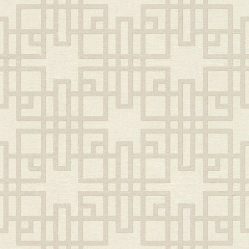 Non-Woven Wallpaper Rasch Graphic taupe white 409239