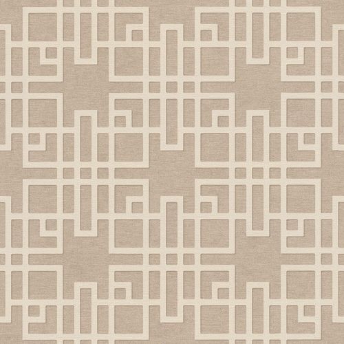 Non-Woven Wallpaper Rasch Graphic brown beige 409246