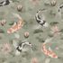 Non-Woven Wallpaper Rasch Fish Water Lilies green 409437 1