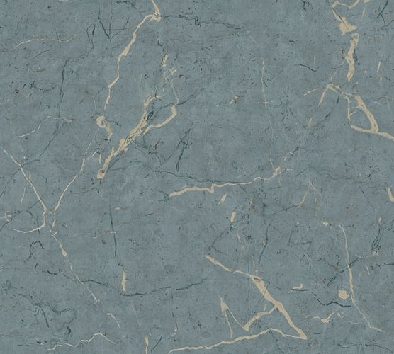 Non-Woven Wallpaper Mable grey blue Gloss 37855-1