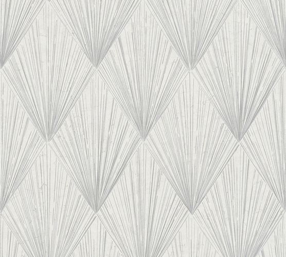 Non-Woven Wallpaper Fan Graphic grey Metallic 37864-1