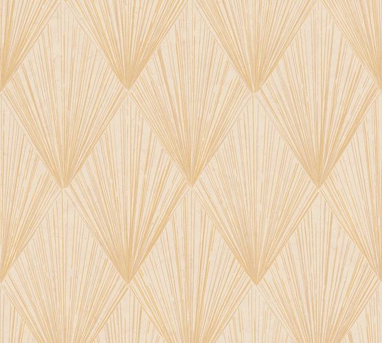 Non-Woven Wallpaper Fan Graphic beige metallic 37864-3