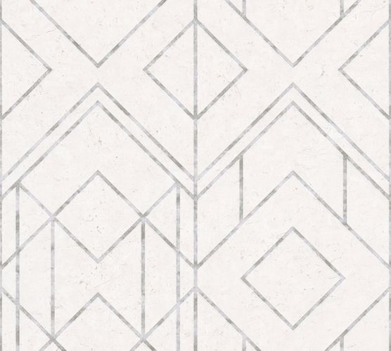 Non-Woven Wallpaper Geometric grey Metallic 37869-1