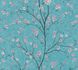 Non-Woven Wallpaper Cherry Blossom blue pink 37912-3 1