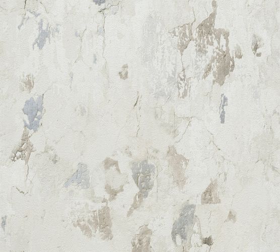 Non-Woven Wallpaper Stone Look white grey brown 37954-4