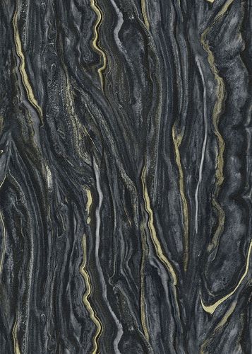 Non-Woven Wallpaper Elle Mable black gold 10149-15