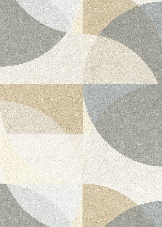 Non-Woven Wallpaper Elle Circle beige 10150-02 Glitter
