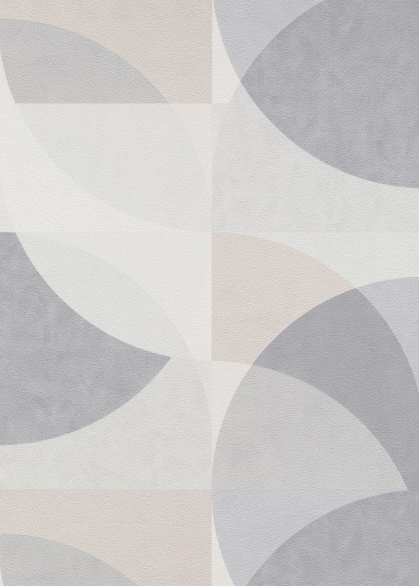 Non-Woven Wallpaper Elle Circle light grey beige 10150-31