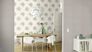 room example Rasch non-woven wallpaper textile structure plain silver 649147 3