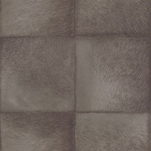 Non-Woven Wallpaper Rasch Fur Squares brown 419139