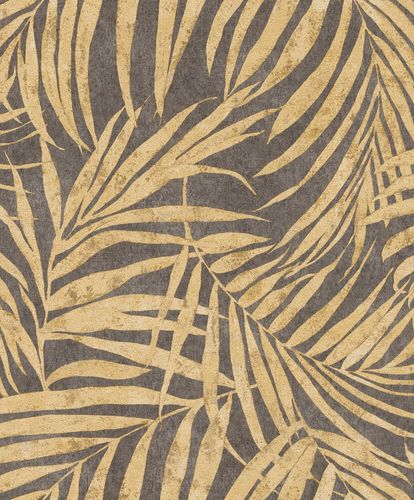 Non-Woven Wallpaper Rasch Leaves gold 617450