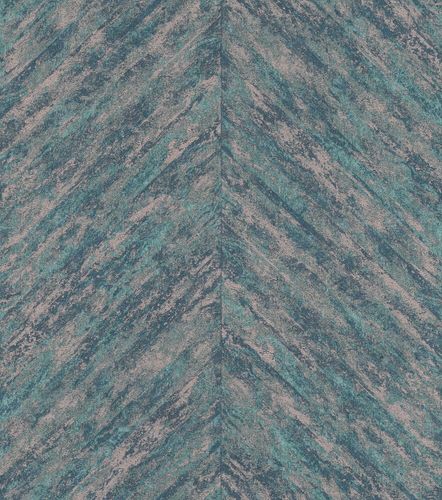 Non-Woven Wallpaper Rasch Stripes Fishbone blue 617542