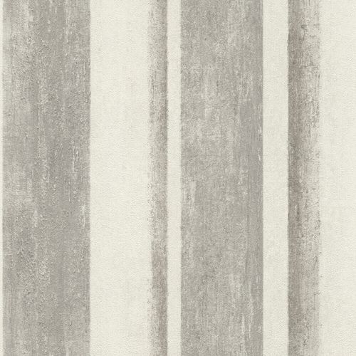 Non-Woven Wallpaper Rasch Blockstripes grey 617764