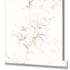 Non-Woven Wallpaper Floral Leaves white brown grey 82223 2