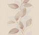 Non-Woven Wallpaper Leaves brown beige Gloss 37815-2 1