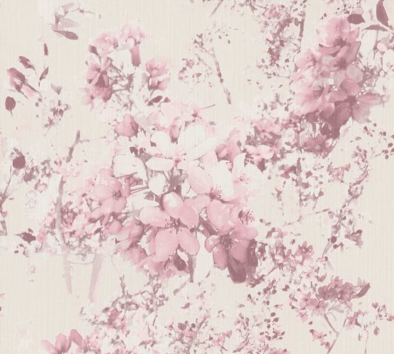 Non-Woven Wallpaper Flowers Floral cream pink 37816-3