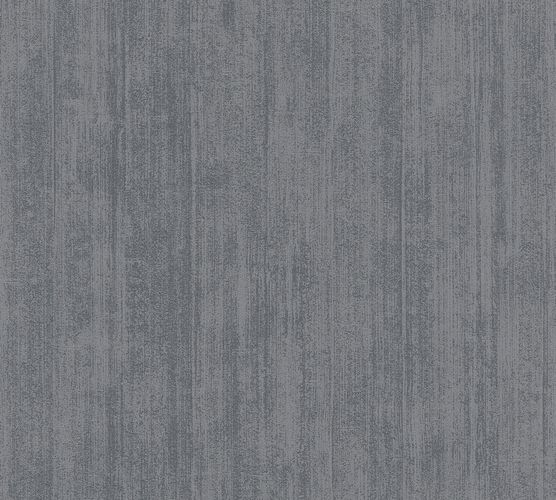 Non-Woven Wallpaper Plain Strokes anthracite 37833-6