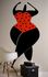 Photo Wallpaper Non-Woven Women Dance Dots black red 1