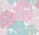 Non-Woven Wallpaper Trees Leaves white pink blue 37753-5 1